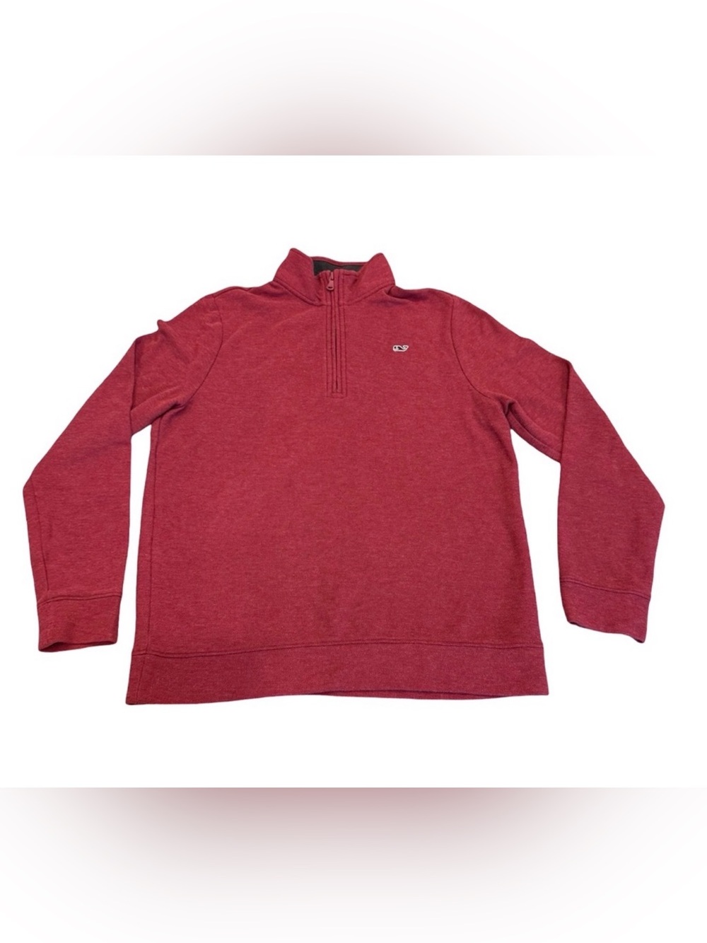 Vineyard Vines Boys Quarter Zip Pullover Size L 16 Red Pima Cotton
